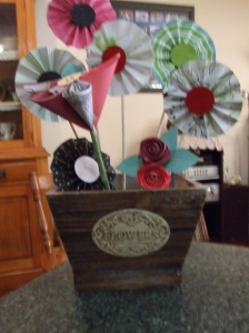 I would not have made paper flowers if not prompted by Virtual crop!