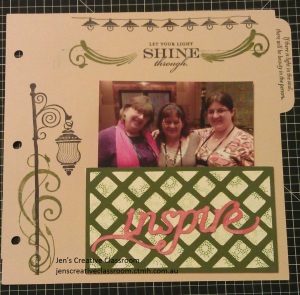 Artbooking page using Illuminate stamp of the month set. 