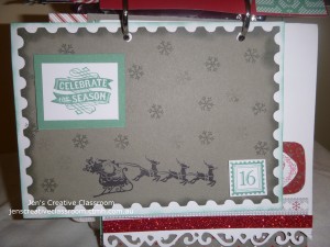 16 Inpired by the postage stamp style I cut this mat with the Cricut Artbooking cartridge