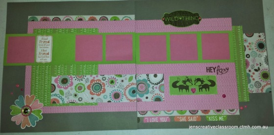 This is Lolydoodle WOTG page layout with the Wild About You stamp set as the embellishment