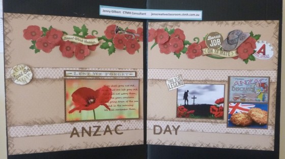 Double page layout featuring the Stamp Set Aussie Praises. 