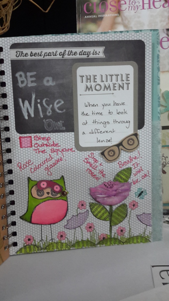 Wise Owl Crush Book journal page