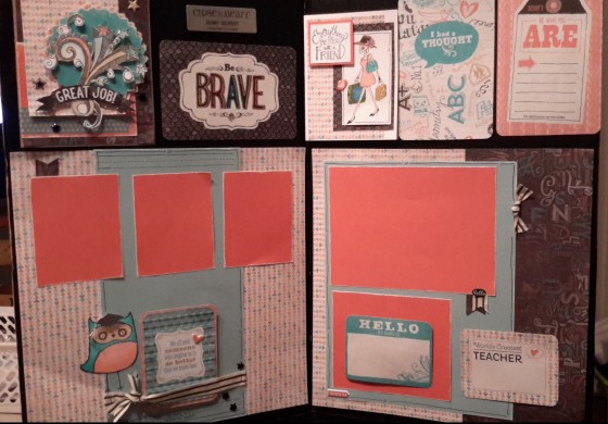 Pages and cards using the Chalk it up collection